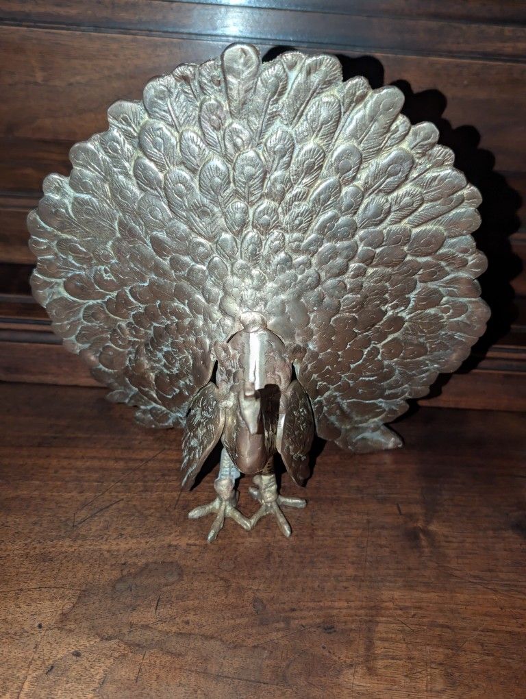 Solid Brass Peacock