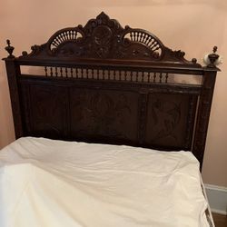 Antique Breton Carved Bedroom Furniture 