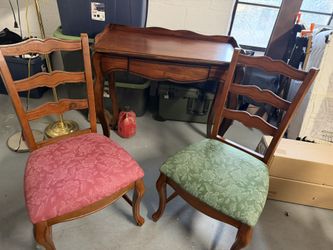 Desk and Two Chairs