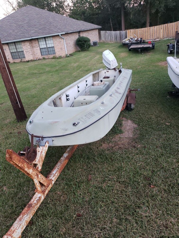 16ft Sidewinder Boat And 55hp Motor