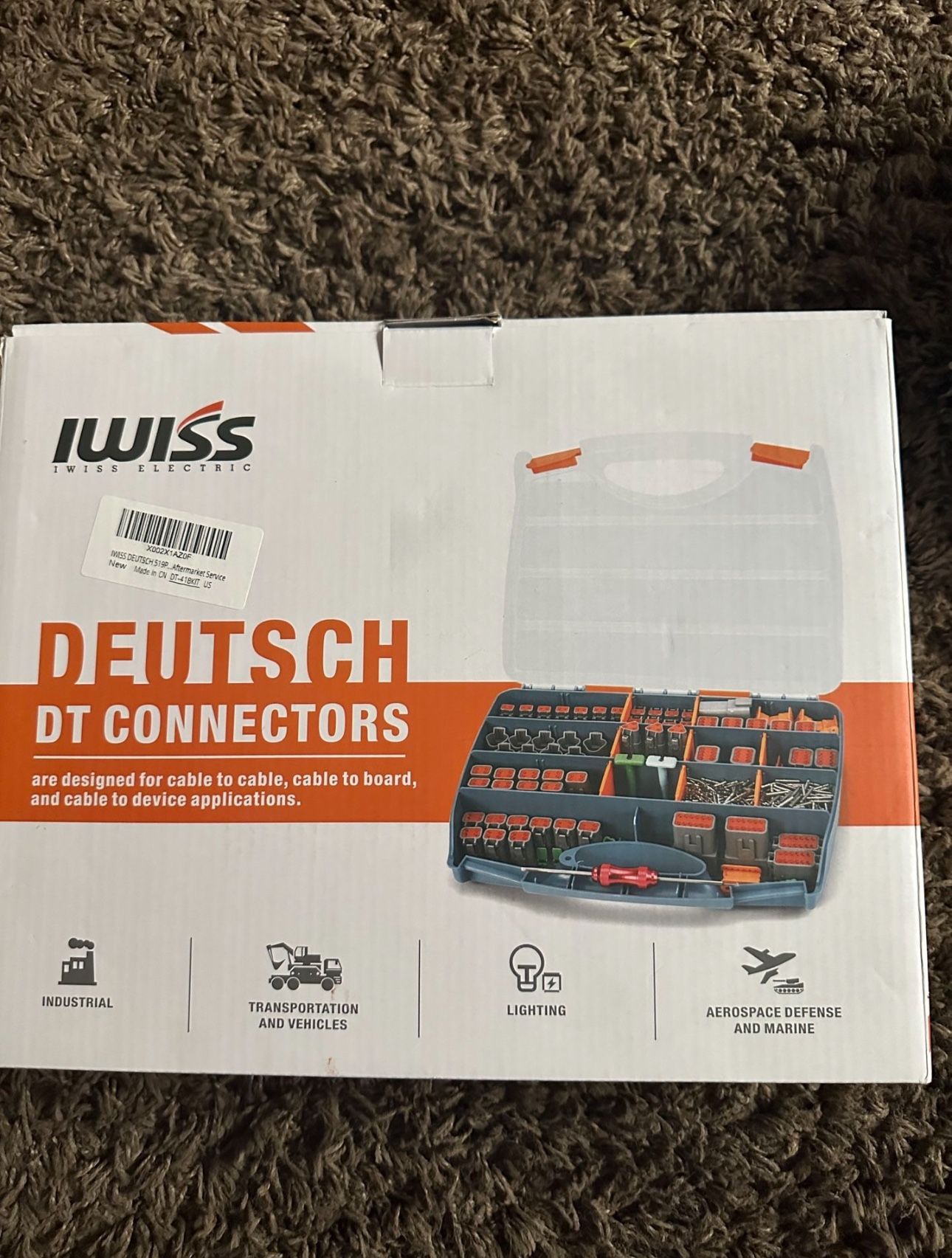 IWISS DEUTSCH DT Connector Kit in 2,3,4,6,8,12 Pin Configurations, Size 16 Stamped Formed Contacts(AWG 14), Wedgelock & Pin Extraction Tools, Ideal fo