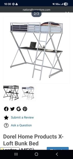 Metal loft twin bed