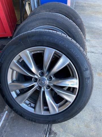 Infiniti 18in factory OEM wheels enkei with Brand New Nexen 245/50/18 tires