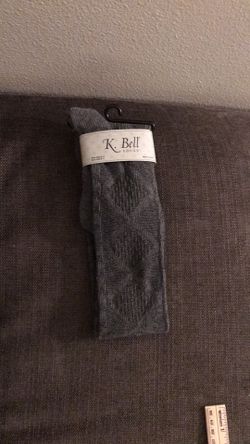 K. Bell Long Gray Socks