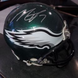 Is Michael vicks signed Mini helmet authenticated