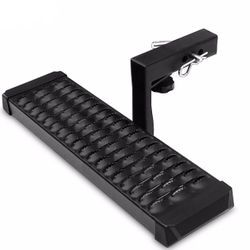 TAC Hitch Step Compatible With 2" Rear Hitch Receiver 7.3" Width With 6" Drop SUV Pickup Truck Van Bumper Protector Universal Aluminum Black (Hitch Pi