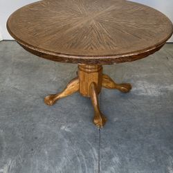 Vintage Solid Wood, Brown Kitchen Table!