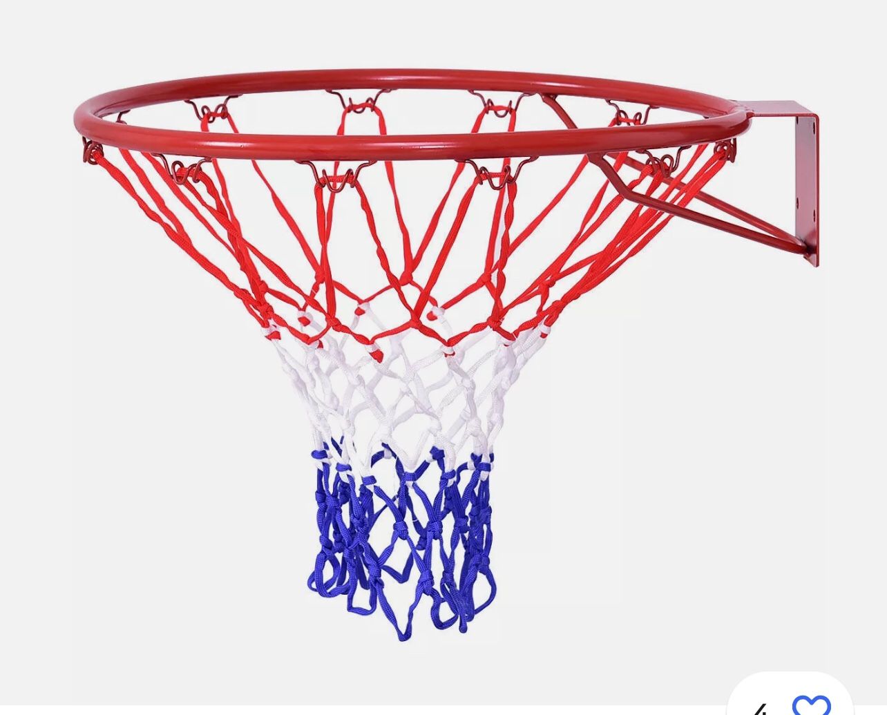 Basketball Ring Hoop Net 18” Wall Mounted Outdoor Hanging Basket