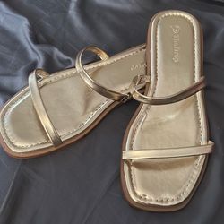 Gold Strap Sandals
