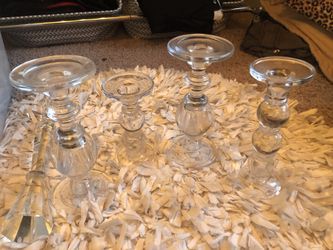 Glass candle stands