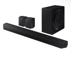 Samsung - HW-Q990D/ZA 11.1.4 Channel Q-Series Soundbar with Wireless Subwoofer and Rear Speakers, Dolby Atmos and Q- Symphony - Black Model
