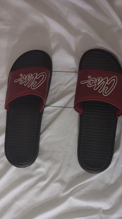 CLSC Burgundy Strap Black Slides