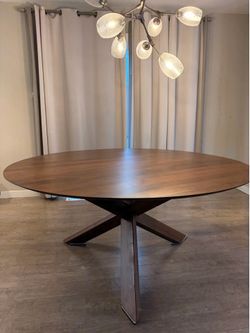 Crate and Barrel Apex 64” Round Dining Table