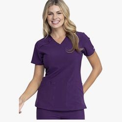 Dickies EDS Essentials Scrubs, V-Neck Womens Tops with Four-Way Stretch and Moisture Wicking