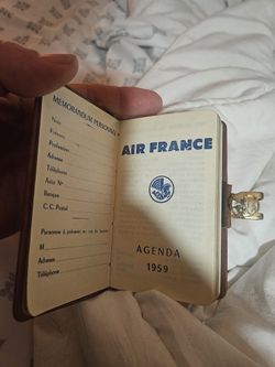 1959 Collectible Air France Agenda Notebook