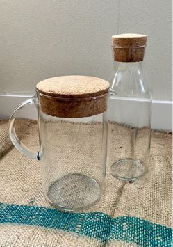 Pitcher + Bottle Set — Glass & Cork