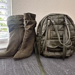 Stunning Boots (Size 6 1/2)& Cute Matching Backpack 