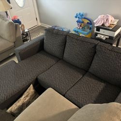 Gray Queen Pull Out Couch 