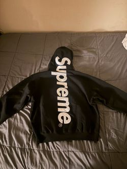Brand New Supreme Satin Applique Hooded Sweatshirt (SS26) size large