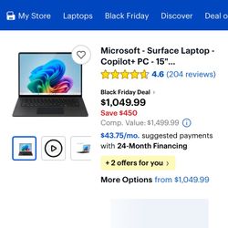 Microsoft Surface laptop copilot+ pc 15 snapdragon x elite