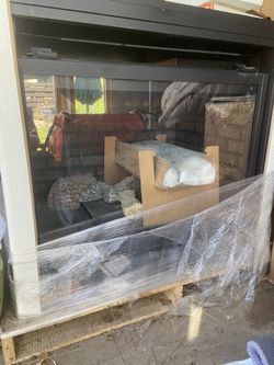 Gas corner fireplace