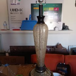 Crackle Glass Vintage Lamp