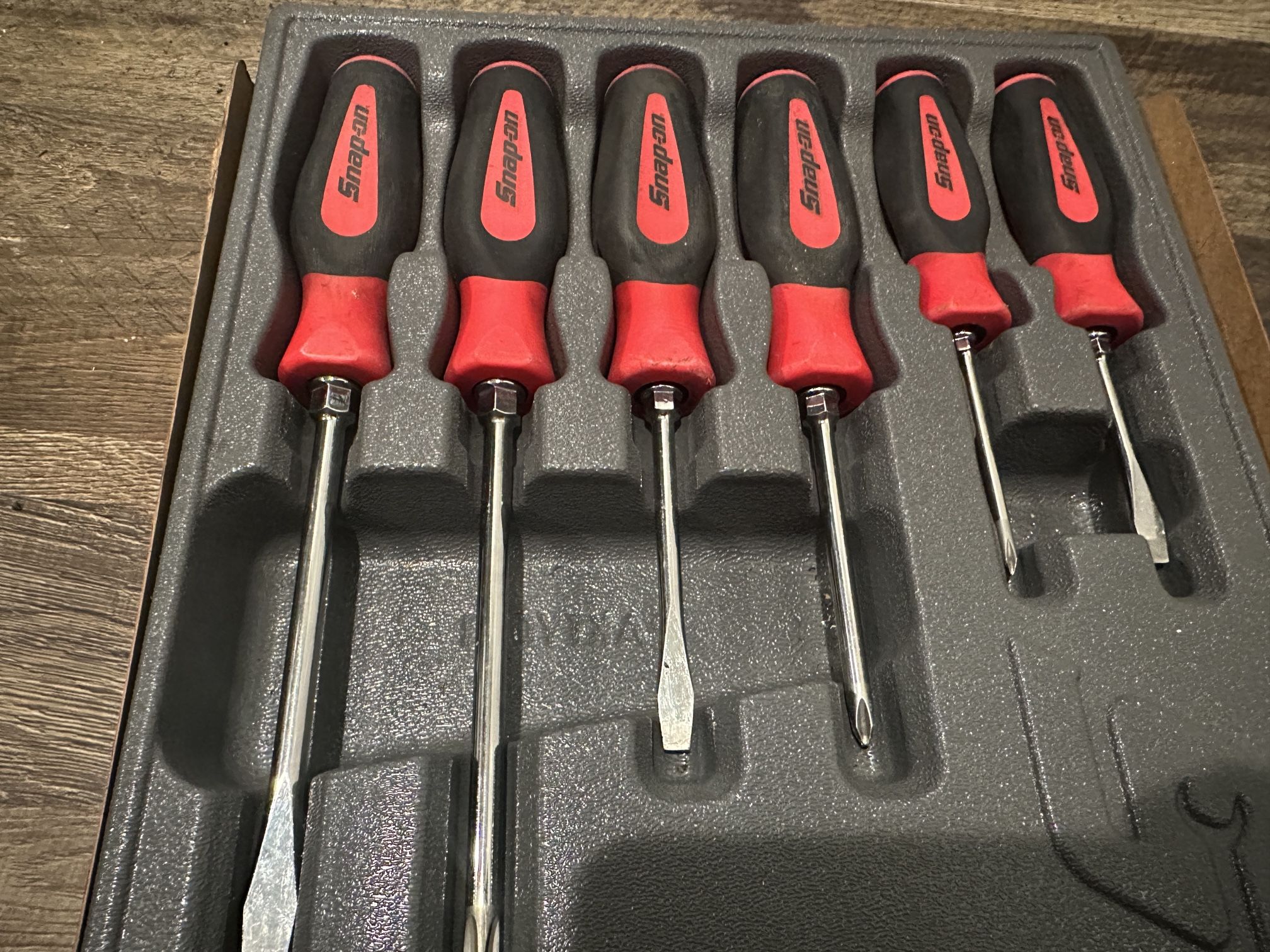 Snap-on Tools 6pc Soft Grip Combination Screwdriver Set SGDX60BR