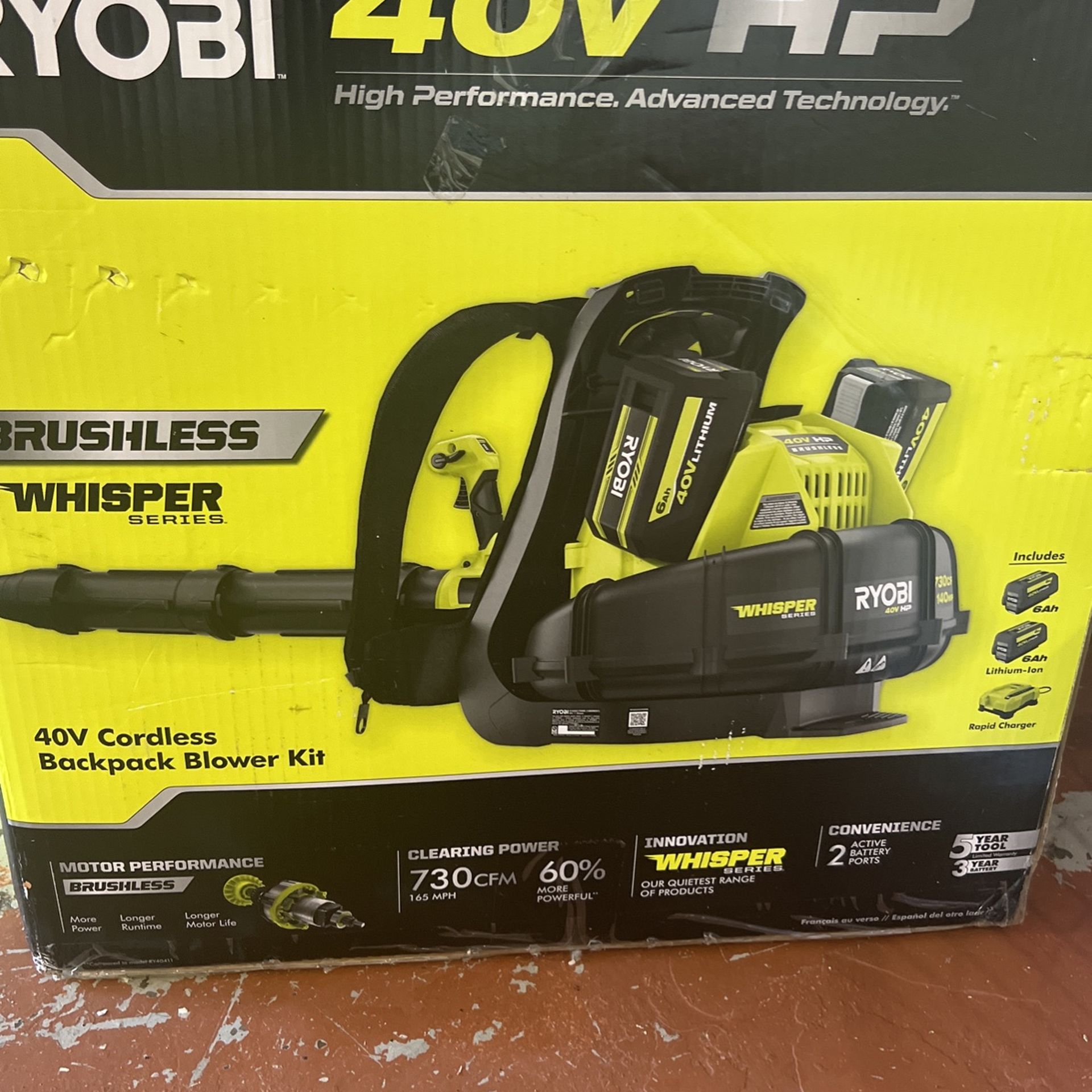 Ryobi Cordless Backpack Blower kit