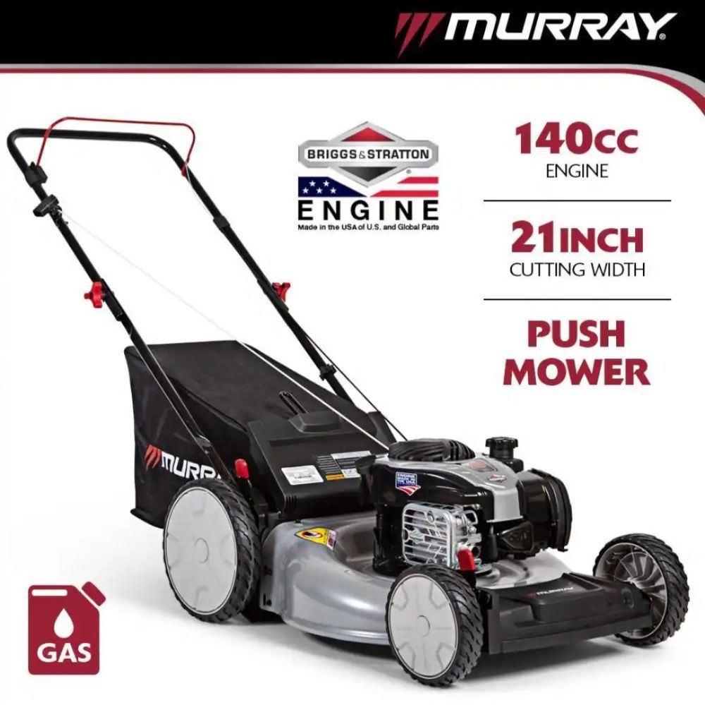 Murray 21 in. 140cc Briggs and Stratton walk behind Gas Push Lawn Mower