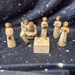 (Lot of 6) Demdaco Susan Lordi Willow Tree Figurines SEE PHOTO'S For Detalla