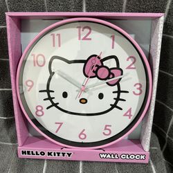 Hello Kitty Pink Wall Clock Brand New