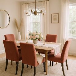 Burgundy Dining Room Furniture Set