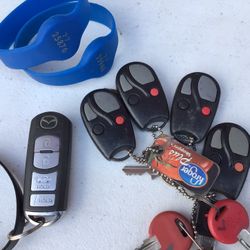 GENUINE Re-programmable DIY Mazda key fob / garage door remotes \ wireless keyless RFID  key gate entry band's bracelet 