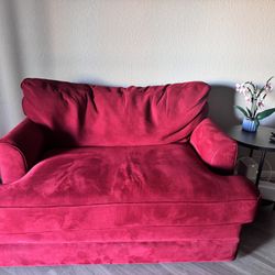 Red Loveseat with Lazboy Pull Out Bed