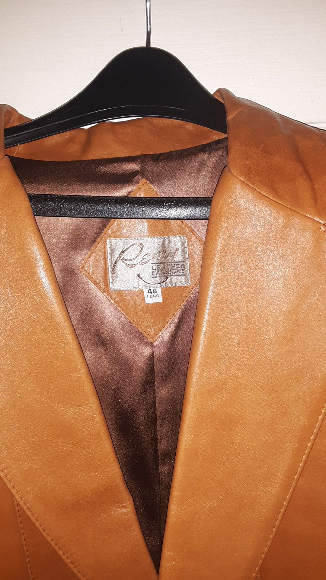 Men's leather jacket Remy 46 long