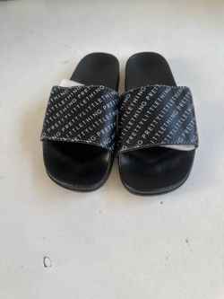 Prettylittlething Black Sandals Size 6 And 7