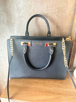 Michael Kors Black Saffiano Leather Satchel