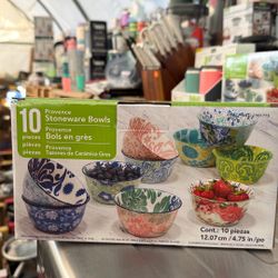 🔥 Provence Stoneware Bowls (10-piece set)
