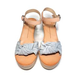 Dolce Vita Women's Shia Wedge Sandal, Blue, Size 7.0, 