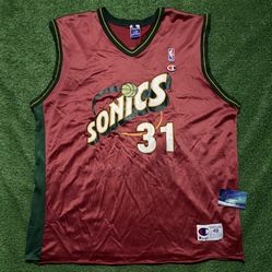 Vintage Brent Barry Seattle SuperSonics Champion Jersey X-Large