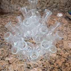 Vintage MCM 2-piece Glass Plant Propagation Rooting Vases