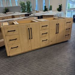 83” Bathroom Vanity In Wood Color 