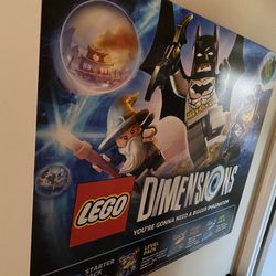 Lego Dimensions Gamestop Advertisement Cardboard Poster! RARE Never Sold In Stores!!!