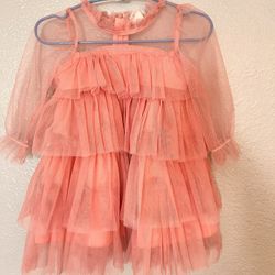 Girls 6-9 Months Tulle Pink Dress