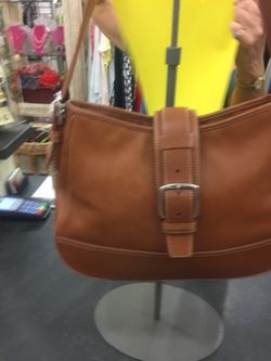 Coach tan leather handbag