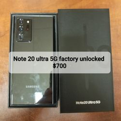 Samsung NOTE 20 ULTRA 5G FACTORY UNLOCKED 