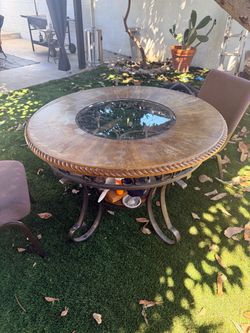 Solid wood dining table