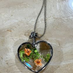 Valentines ❤️Pressed Flower Real Pendant Necklace for HER