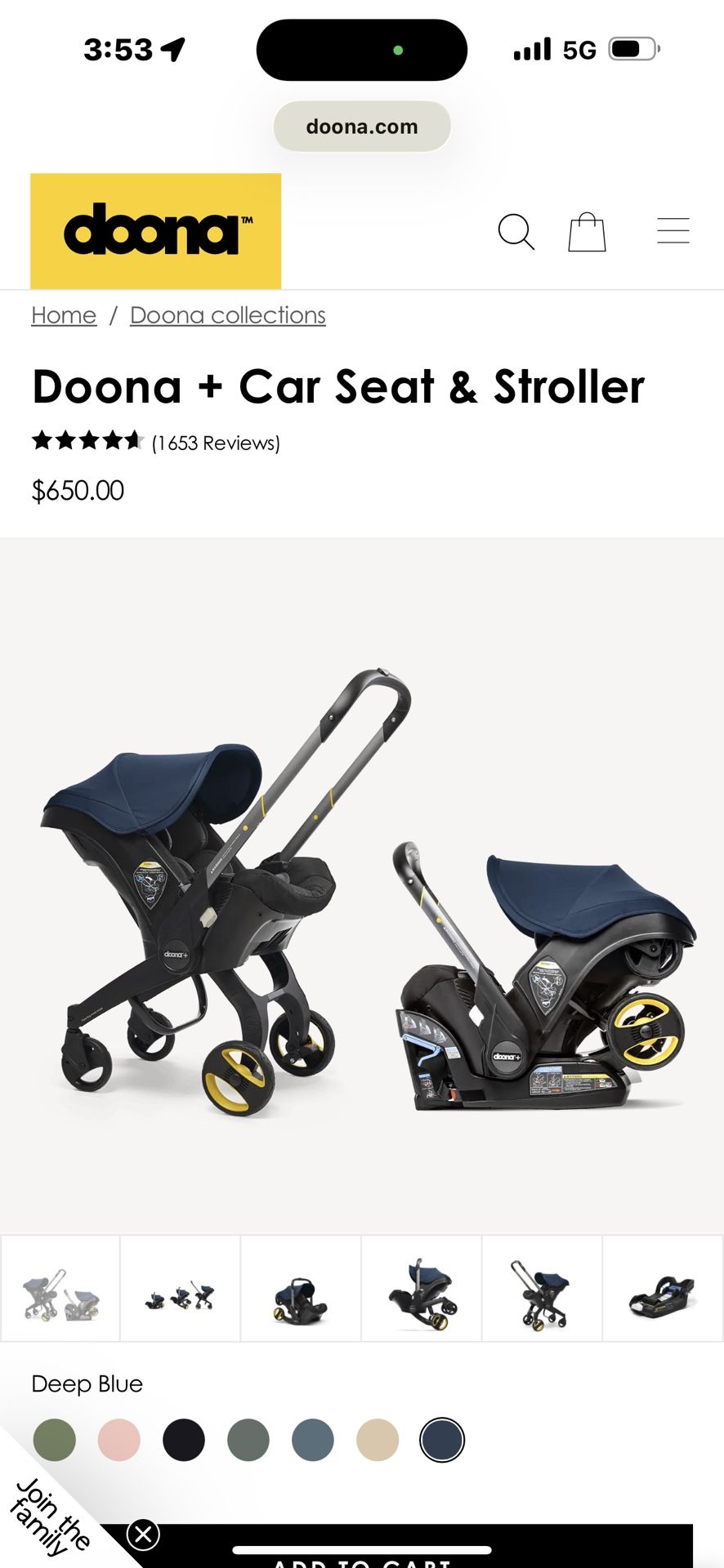 Stroller Car Seat Blue