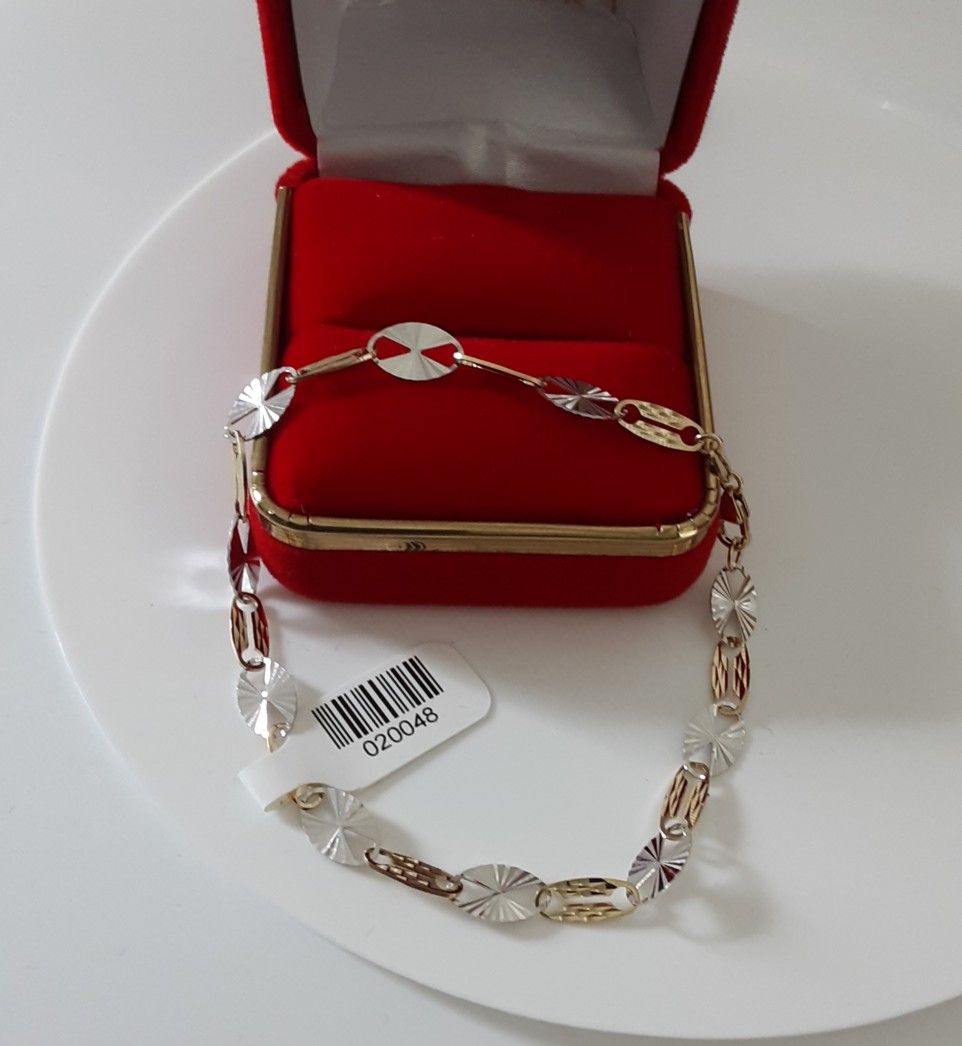 Bella pulsera para mujer oro 14k